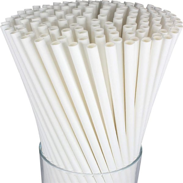 Disposable 197mm Earth Friendly Paper Straws 12mm Dia
