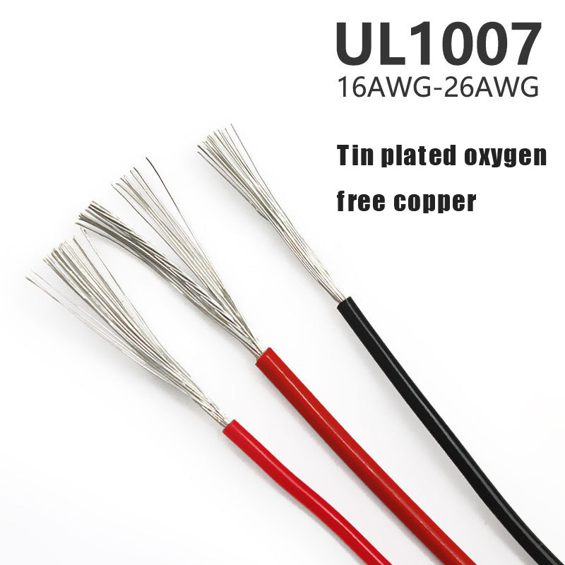 UL1007 Solid Copper Conductor PVC Insulation Single Core Hook up Electric Wire