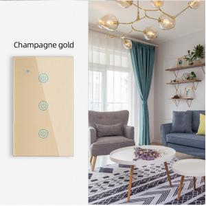 Glomarket New Design Products Tuya Smart Wifi Wall Switch Us Standard Glass