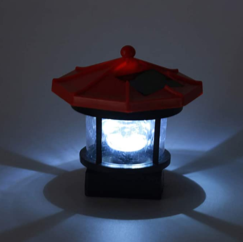 2.4V 0.2W Garden Lighthouse Rotating Light