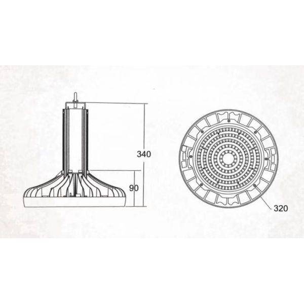 150w Led High Bay Light UFO High Bay Light Fixture IP65 150lm/w For Warehouse CE Approved
