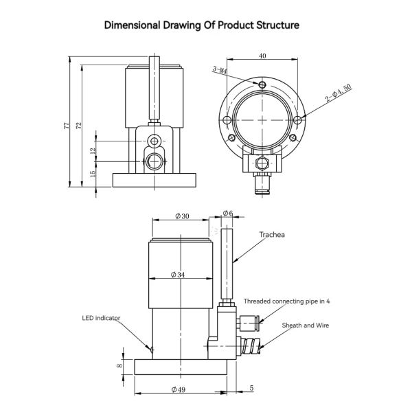 M26D-30 High Precision 30mm Diameter Z Axis Zero Pre-setter Tool Setter 0.001mm Repeatability for Machines Tools