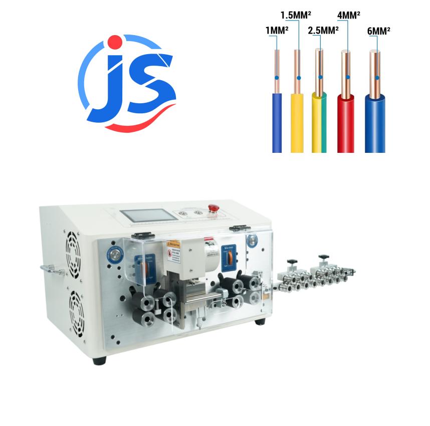 Double Layer Peeling Cable Cutting Machine 5 Inch Touch Screen Cable Cut And Strip Machines