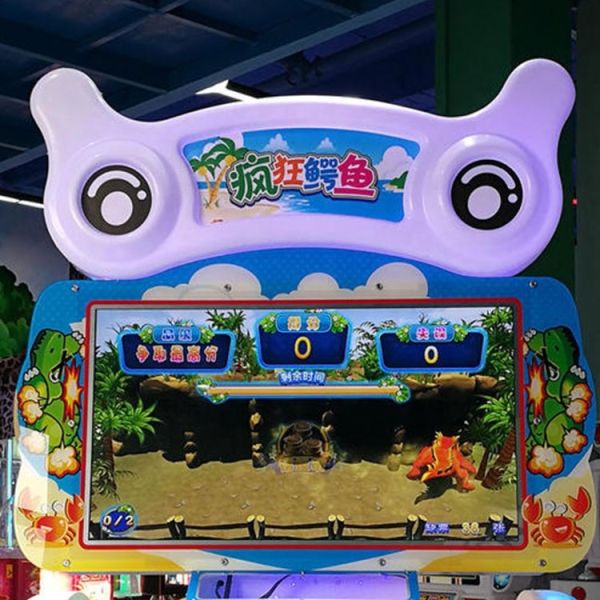 Video Arcade Ticket Redemption Machine Crazy Crocodile Kids Gun Shooting Game