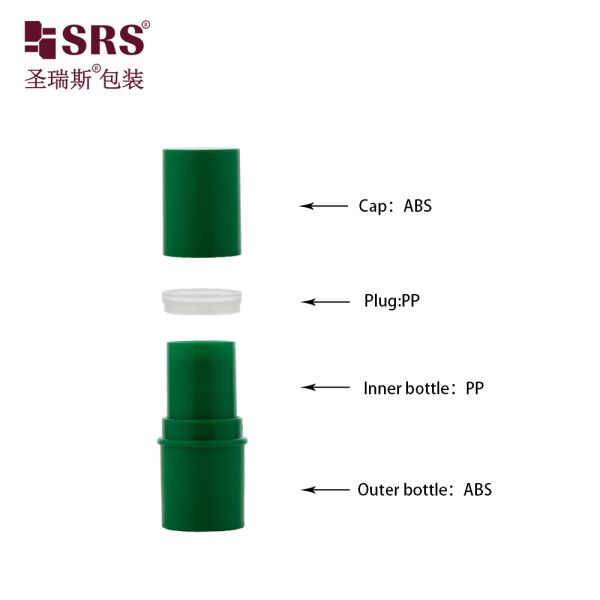 D051 6g Injection Custom Color Plastic ABS Outer PP Inner Bottle Lip Balm Tube Skincare Packaging