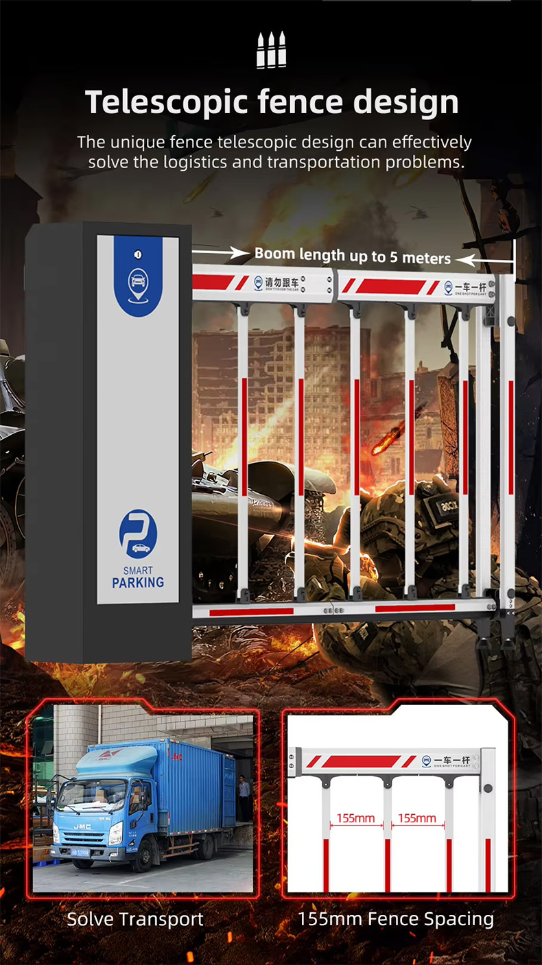 OEM Custom Automatic Boom Barrier Gate with Loop Detector for Industrial Commercial Parking Access Control Solution