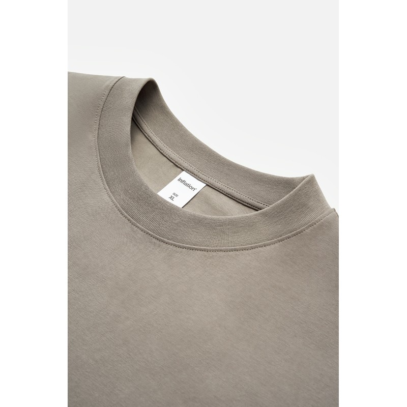 Customized Oversized Sporty Sorona Stretch Long-sleeved Solid T-shirt Spring Summer 2026 American Street Style 260G Heavyweight