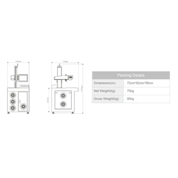Aluminium Oxide Products Marking 30W Mopa Color Marking Machine
