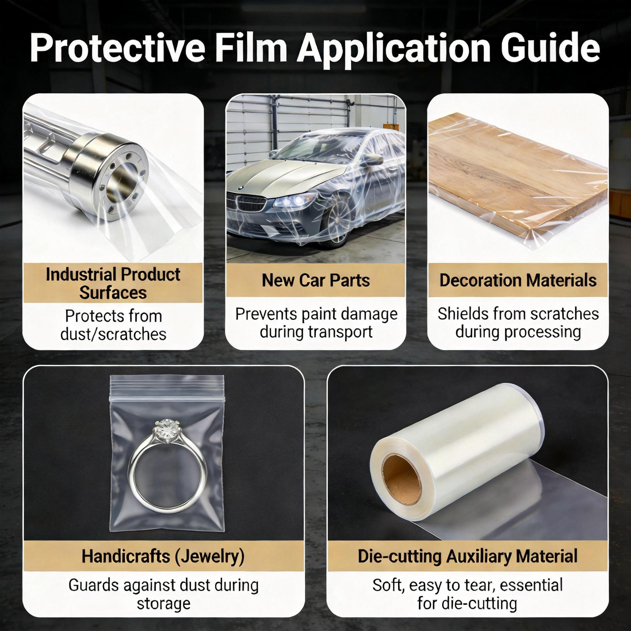 Professional Soft High Transparency PE Breakpoint Electrostatic Film for Screen Protection Anti Scratch Defense Medical Grade