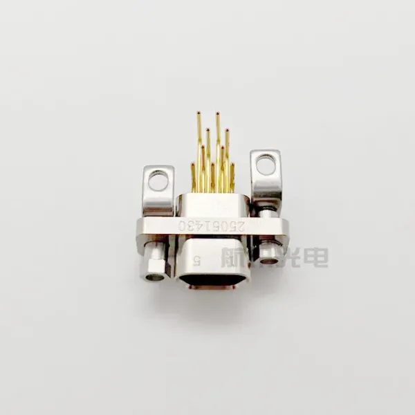 J30j Rectangular Connector 9-Core Two Row Bent Pin Metal Shell mili-tary
