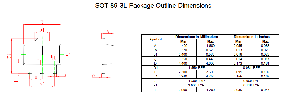 SOT89-3 78L05 5v Voltage Regulators Plastic Encapsulate