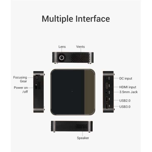 150ANSI Lumens Smart Pico DLP Projector Wifi Mini Pocket 3d Android 480P