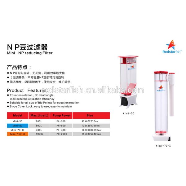 Aquarium acrylic 800ML mini NP reducing filter mini-80