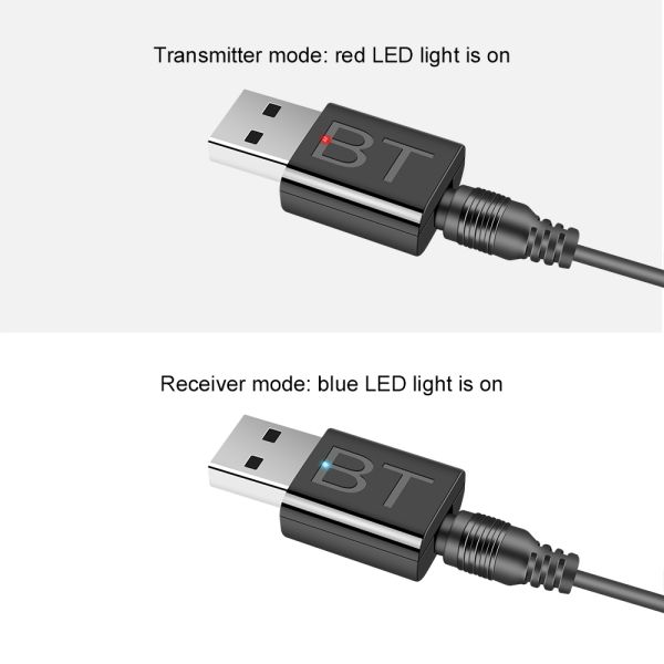 Bluetooth 5.0 Audio Adapter with 10m Transmission Range and Dual Mode for Wireless Audio Streaming