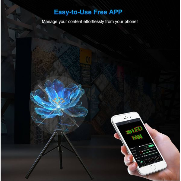 Holo Hologram Display Holographic 3d Led Fan Display Wifi 3d Hologram Fan Screen Fan