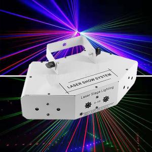 Buy cheap High Brightness Six Eyes 360° Full Rotating Scan RGB Scanning Beam Laser Light product