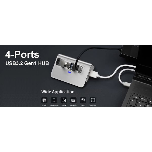 USB C 3.2 Gen 1 5Gbps Hub Expands Two USB A Two USB C Laptop Computer Phone Powered USB Hub Manufacturer