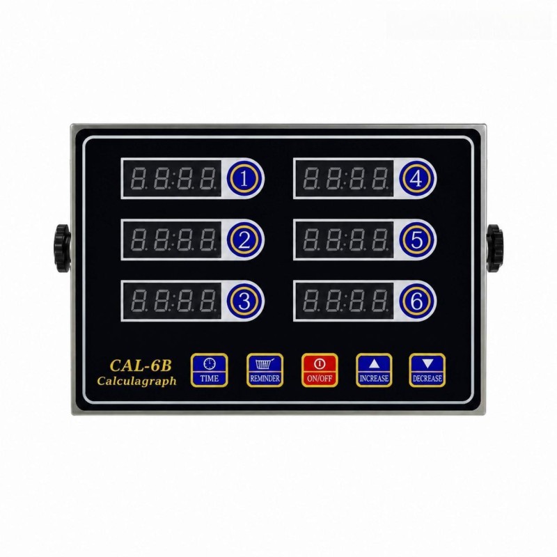 (CAL-6B) kitchen timer 6 channel shake basket reminder for fried chicken chains CE