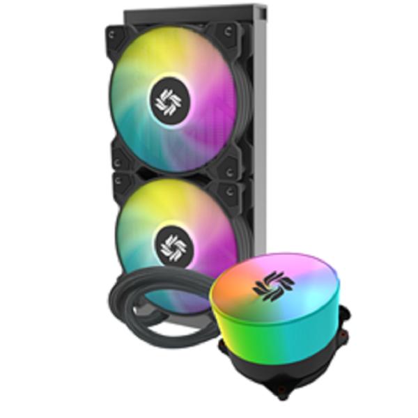 240mm ARGB Liquid CPU Cooler with Round Water Block 400mm Rubber Hose PWM Fan 1800 RPM Custom Logo 270W TDP