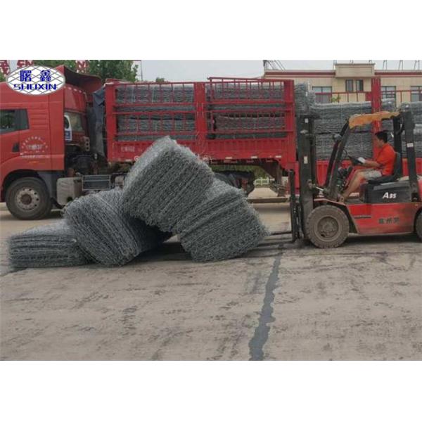 8X10 Galvanized Rock Cage Wall Hexagonal Shape For Embankment Prevention