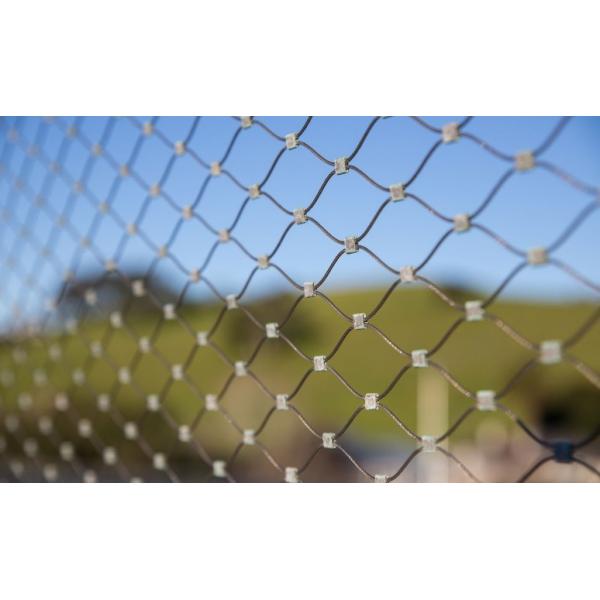 Customized Flexibility Stainless Steel Ferrule Cable Mesh Non Rusting For Fencing