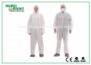 Buy cheap Splash Proof Type 5 6 SMS Disposable Coveralls With Hood product