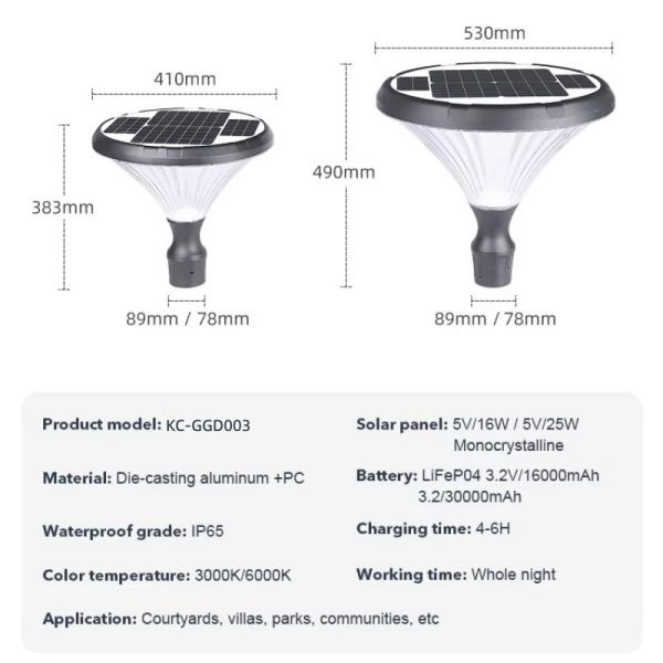 Motion Sensor Solar Security LED Garden Lights IP65 Waterproof Solar Garden Lights for Yard