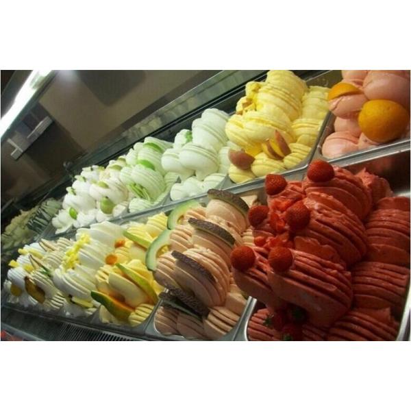 Digital Thermostat Ice Cream Cake Display Showcase / Glass Display Cabinet