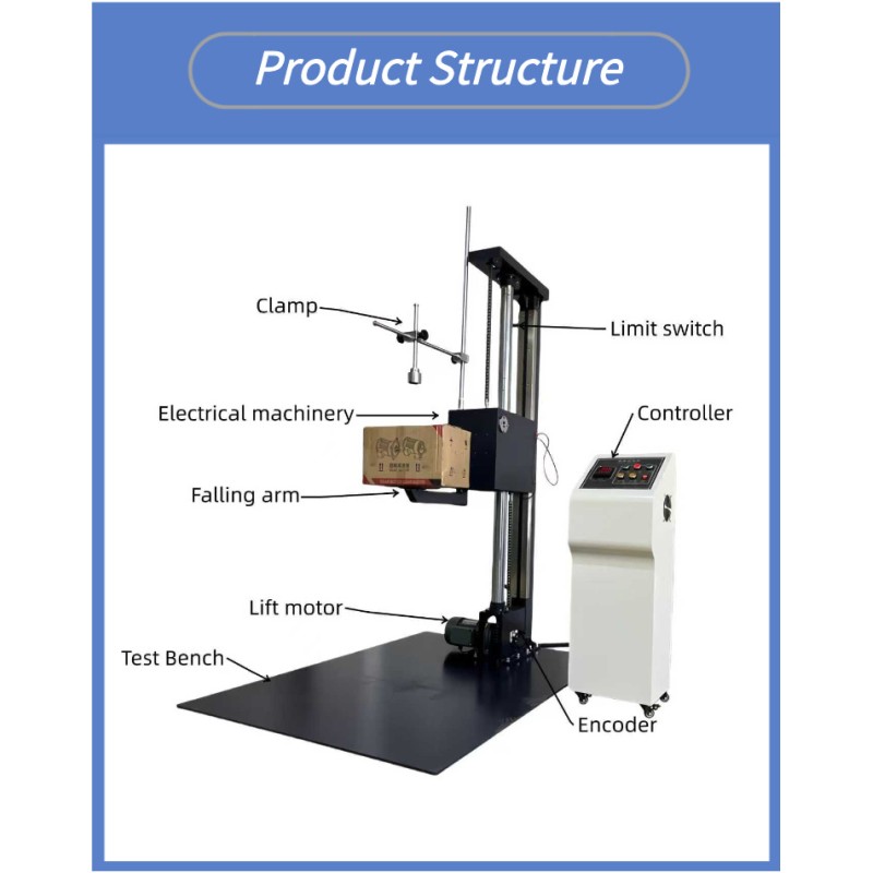Single-wing Packaging Drop Testing Machine Carton Drop Testing Machine Single-wing Free Fall Drop Impact Tester