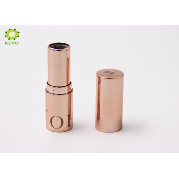 Empty Round Plastic Lipstick Containers Rose Gold Packaging Containers For Cosmetics