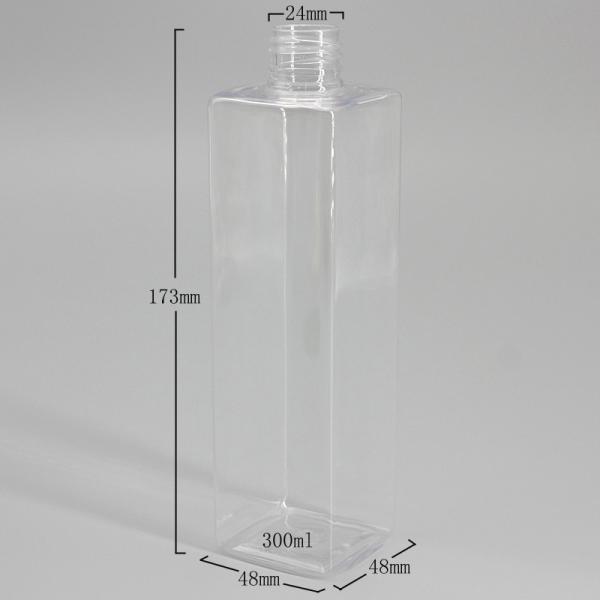 300ml Clear Square Plastic Packaging Bottle For Hand Sanitizer