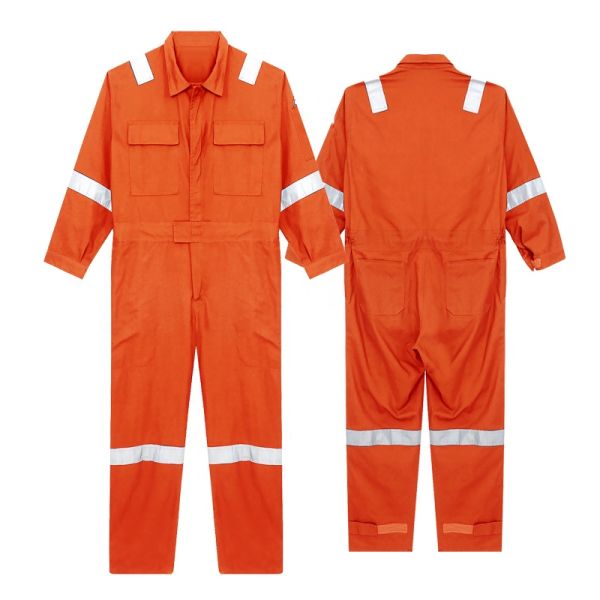 High Quality Work Clothes Hazmat Protective Coverall Worker Coat Blue Construction Workwear Fire Retardant Coverall