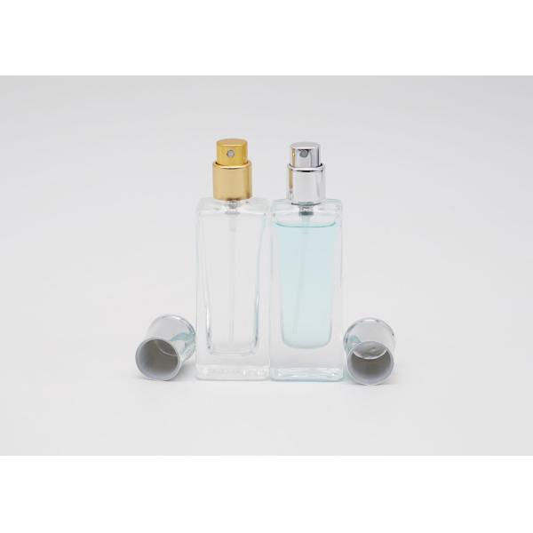 Portable Square Perfume Spray Bottle Transparent Flat Shoulder 30ml Glass