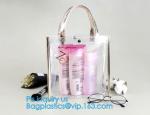Custom Stadium Tote Bag Clear Shoulder PVC Bag with Zipper, pvc letter bucket