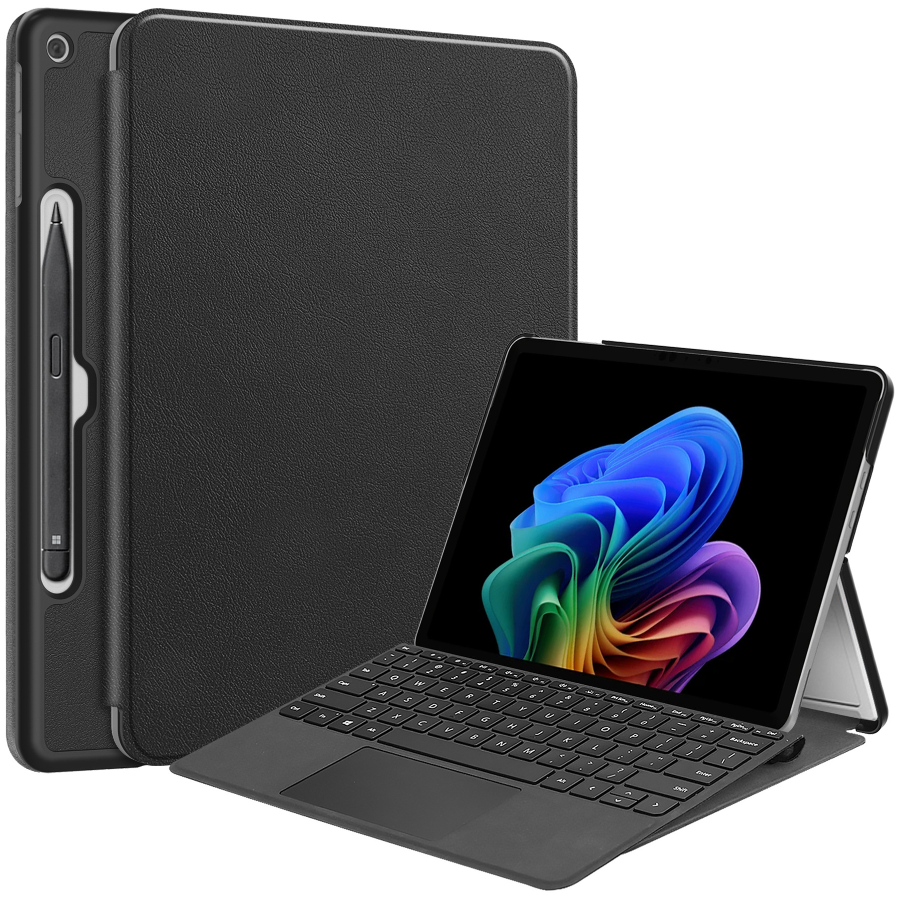 Precision Custom Fit Flip Protective Cover for Microsoft Surface Pro 12 12 Inch Built-In Stylus Holder Shockproof Stand Case