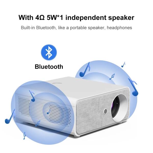 X5 White 700 ANSI Lumens Android Smart Projector 1080P 4K Dust Proof Digital Cinema Projector