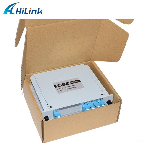 1490 ~ 1550nm CWDM Mux Demux Module 4CH Dual Fiber LC / UPC Plastic / ABS