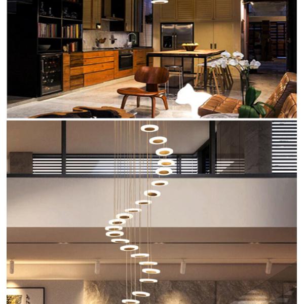 Modern minimalist staircase long LED hanging Chandelier Lighting (WH-NC-73)