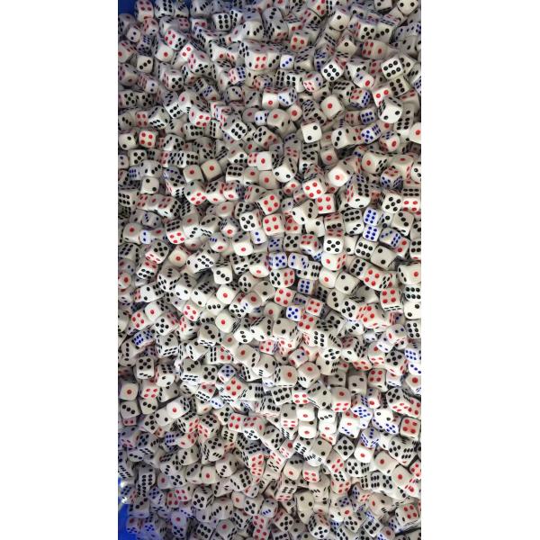 Casino D6 White Acrylic 6 Sided Dice Polyhedral Custom Engraved Dice