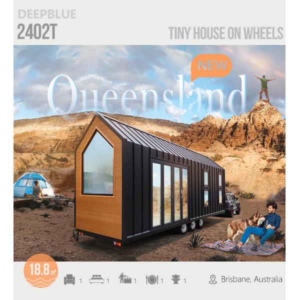 NZ/AU/EU Approved Portable Mobile Tiny House On Wheels With Optional Loft