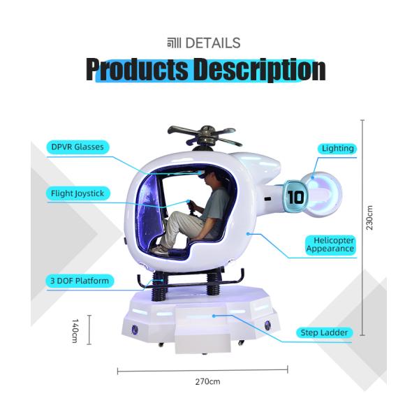 Commercial VR Game Enjoy Flight Experience Helicopter Simulation Flying Simulator