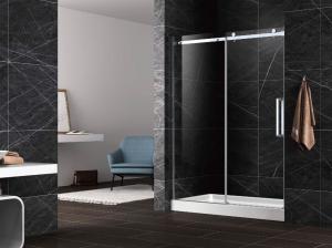 Buy cheap Sliding shower door with flat sliding stainless steel 304 rail shower enclosure 60 width product