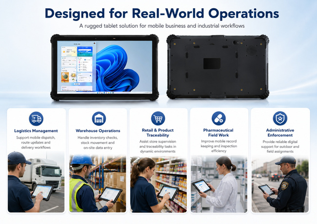 Service Rugged Tablet for Maintenance Data Collection 13.3 Inch with Notes and Reports
