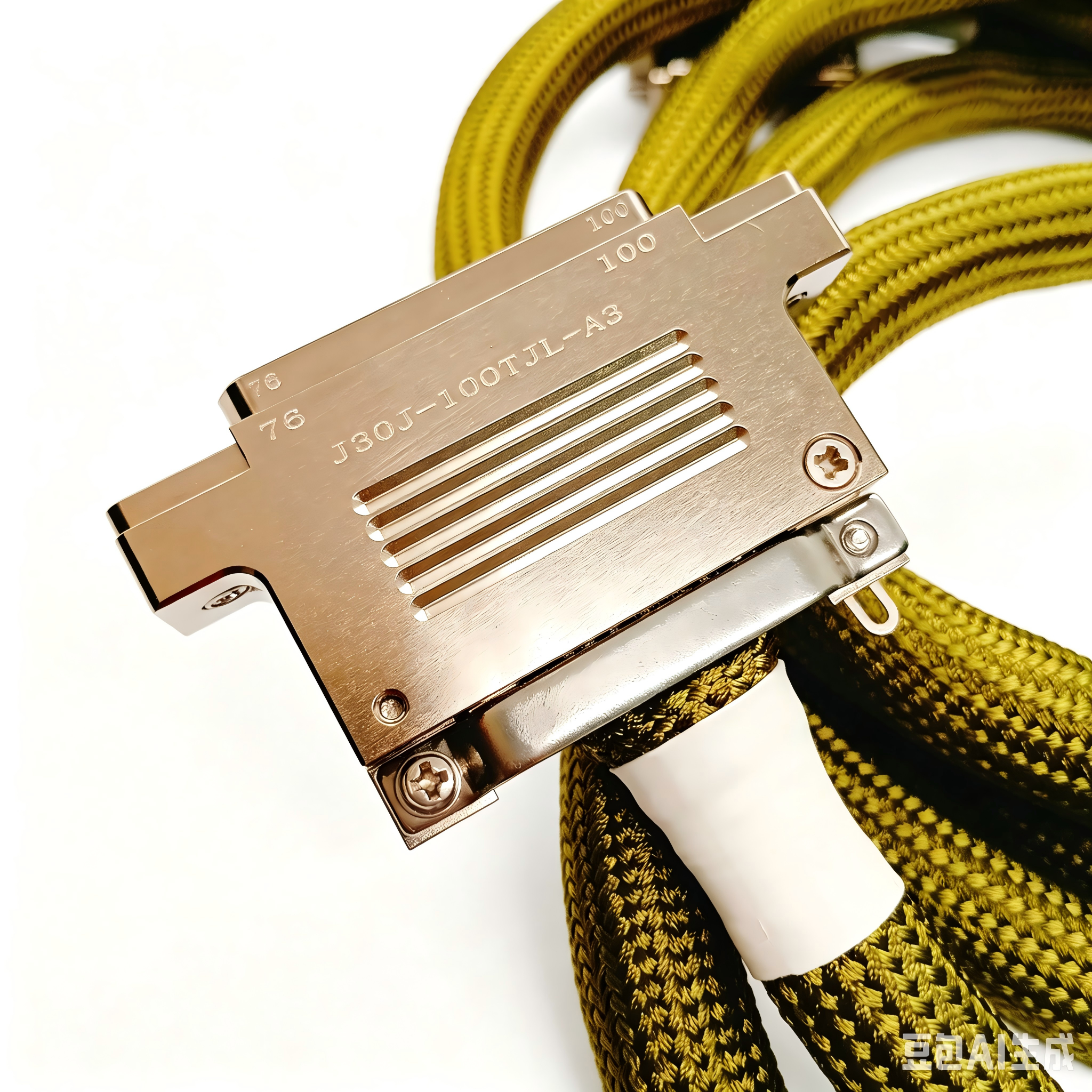 Micro Rectangular MDM J30J Cable Assembly J30J-100TJL-A3 To J30J-100TJL-A3 100 Pin Male Plug Connector