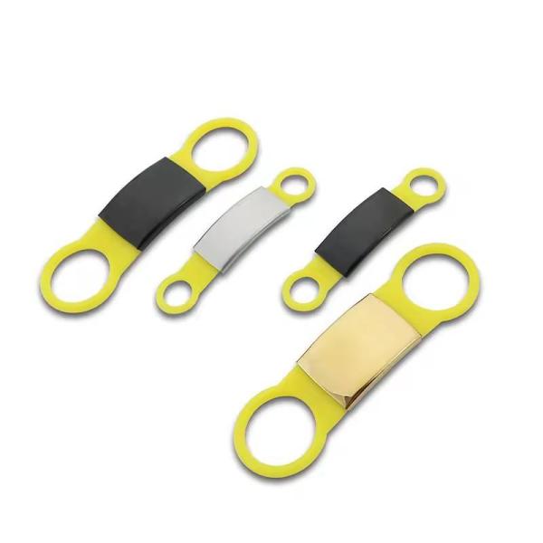 Stainless Steel Personalised Pet Tags Slide On Dog Collar Name Tags