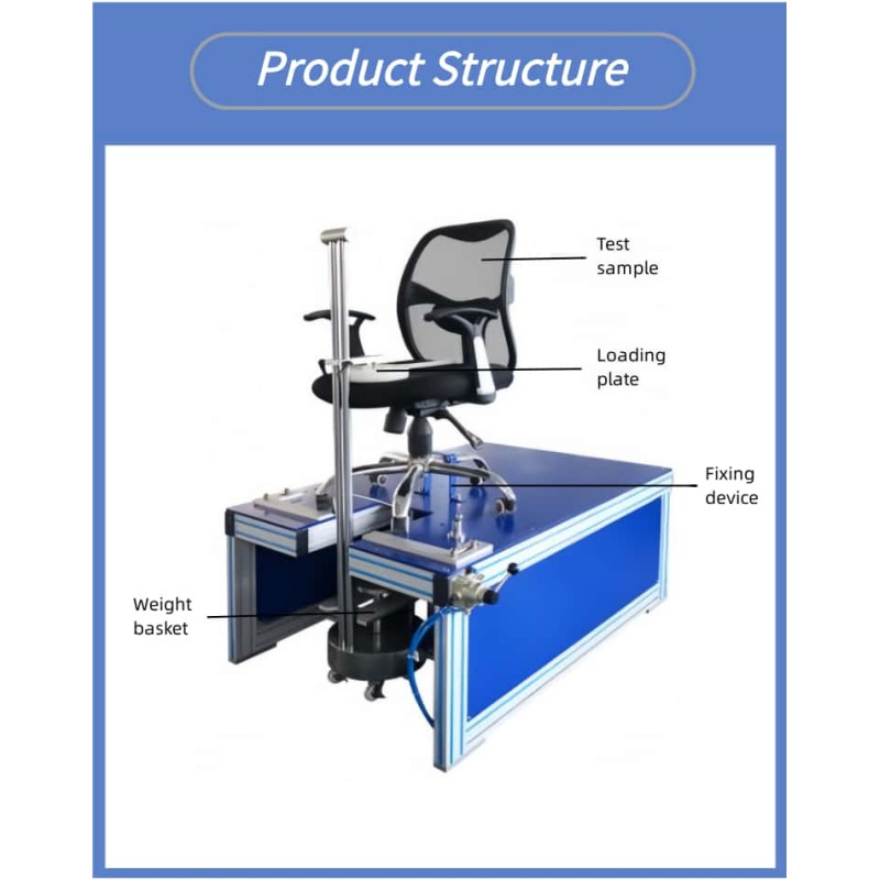 Office Chair Stability Tester for Evaluating Anti-Tipping Performance Under Unbalanced Loads