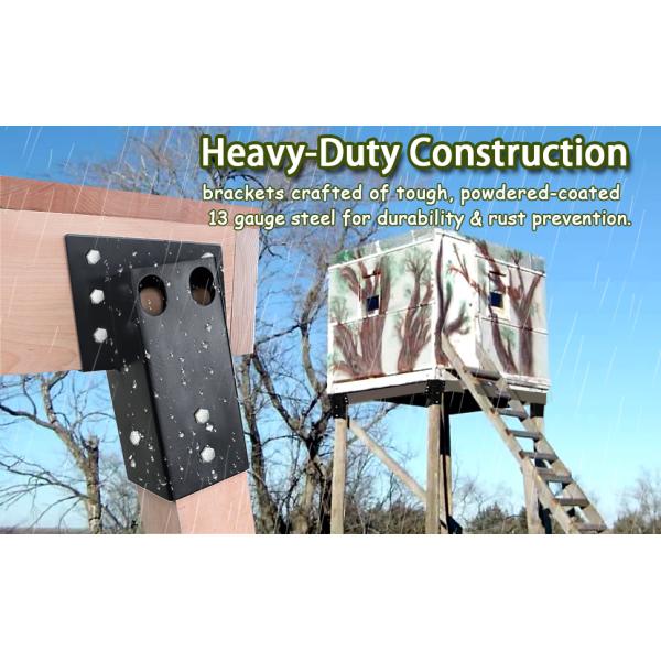 Elevator 4x4 Deer Blind Tree Stand Bracket Outdoor Angle Bracket for Platform Pergolas Observation Deck Swing Frame
