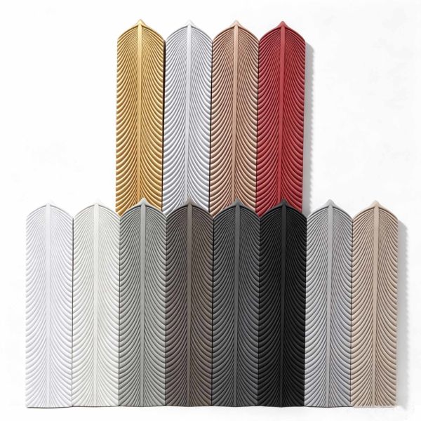3D Faux Feather Texture PU Stone Polyurethane Waterproof Realistic Surface For Hotel