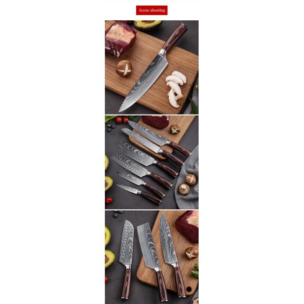 Function Durable Kitchen Tools 67 Layer Damascus Chef Knives with Rosewood Handle End