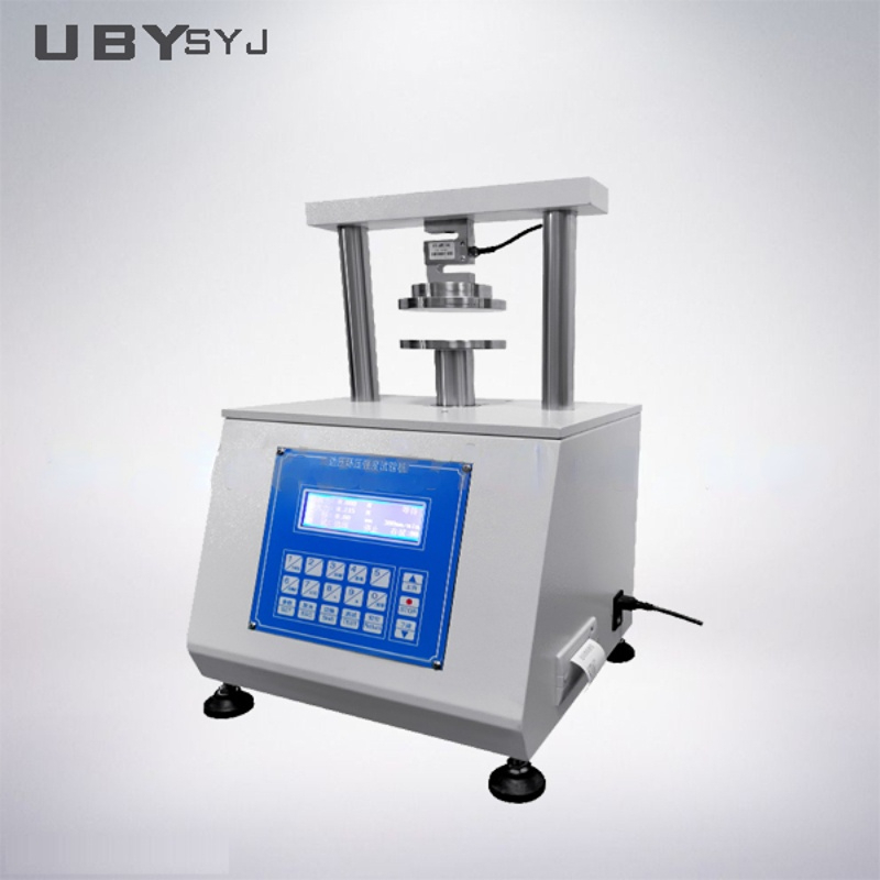 Close-up view of UP-6000 Edge Crush Tester platen and testing area
